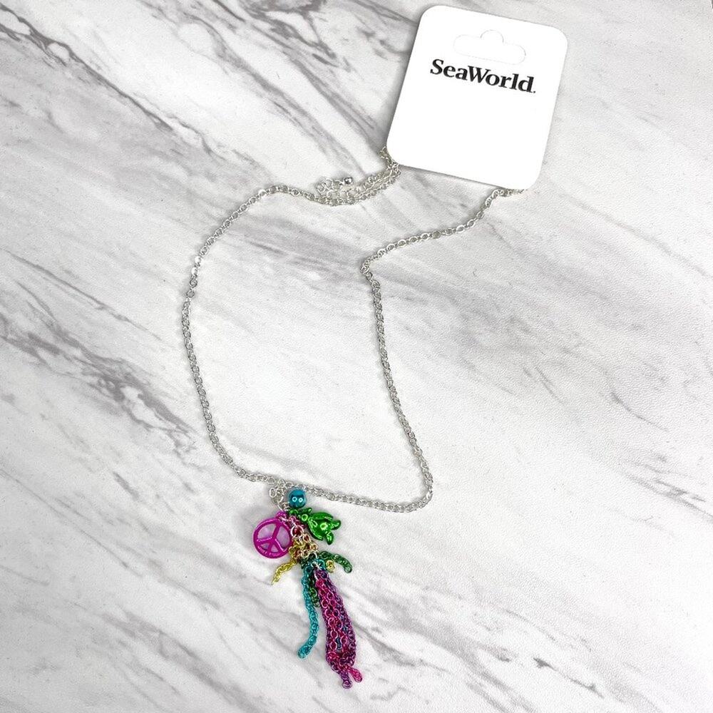 Sea World Rainbow Chain Penguin Necklace